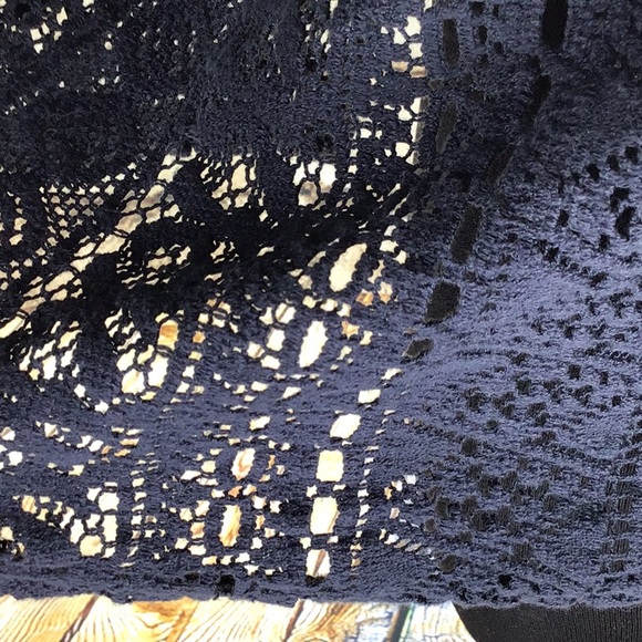 Clearance!!! American Eagle navy macrame sheer top - Picture 5 of 7